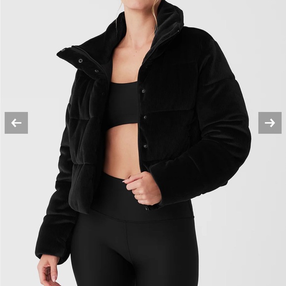 Alo Ribbed Velour Gold Rush Puffer XS NWOT pristine - Picture 4 of 6